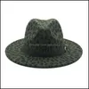 Chapeaux à bord avare Chapeau Fedora imprimé léopard avec fond rouge femmes chapeaux de travail hommes Jazz Panama casquette homme femme large bord casquettes hommes Trilby Au Dh5Z8