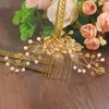 Cabeças de cabeceiras de jóias de casamento de casamento pente de casamento inseriu ornamentos de cabelo simples todos os dias