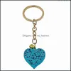 Keychains Hollow Heart Keychains Charm Hanger Keychain Purse Bas Bag auto Key Chain Keyring ornamenten mode -accessoires hele mjfashion dhovx