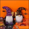 Party Favor Party Supplies Ghost Festival Faceless Dwarf Doll Spider Bat tygprydnader Sk￤ggiga dockor Display Ornament Gift Cartoon DHKL2