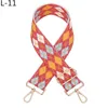 Nylon couleur ceinture sac sangle accessoires pour femmes arc-en-ciel réglable épaule cintre sac à main sangles cadeau décoratif