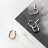 Boucles d'oreilles créoles creux cercle ovale goutte pour femmes dame minimaliste Ins Design géométrique oreille boucle d'oreille bijoux hypoallergéniques fins