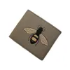 Alta qualidade homens animais curto carteira de couro preto cobra tigre abelha carteiras mulheres luxo bolsa titular do cartão com caixa de presente g4g5 # top