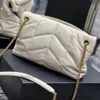 Top Quality LOULOU purse luxurys designers bags genuine leather messenger crossbody chain shoulder bag WOMAN key card Wallet Handbag Totes M