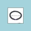 Charm Armband Natural Volcanic Lava Stone Armband Essential Oil Diffuser Armband 8mm Yoga Beads Arrow Bangle Fashion J Mjfashion Dhan2