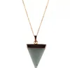 Hänge halsband geometriska colorf natur stenhalsband triangel kristall halsband hänge för alla hjärtans dag kvinnor och dhseller2010 dhnd4