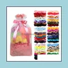 Kucyk ogony Uchwyt Kobiety Dziewczyny Scrunky Hair Scrunchies Veet Elastics Pierścień Pierścień Paski Liny Prezenty Hairband Akcesoria 46 PCS DEL DHYSV