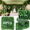 Faux Floral Greenery 61020Pcs Artificial Plants Grass Wall Background Flowers Wedding Boxus Hedge Panels For Indoor Outdoor Home Garden Wall Decor J220906