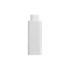 Pakken lege plastic witte fles platte schouder vierkant vorm huisdier wit schroef deksel met binnenstekker draagbare hervulbare cosmetische verpakking 60 ml 100 ml 120 ml 150 ml