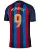 Camisetas de Football Lewandowski Soccer Jersey Memphis Pedri S Made Ferran ANSU FATI 2022-23 Kit Kit Men Kids avec chaussettes