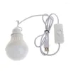 Smart USB 5W 10 LED Energy Saving Bulb Light Camping Home Night Lamp Hook Switch