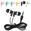 Disposable In Ear Earphones Black Wired 3.5mm Earbuds Stereo Sport Music Earphone Headphone For Museum School Library Bus Train