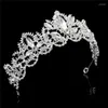 Pinces à cheveux princesse couronne de mariage cristal strass bandeau diadèmes de mariée bal dîner tête bijoux accessoires