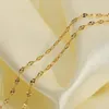 Ketens trendy 18k goud vergulde roestvrijstalen holte gesneden dunne ketting stapel ketting voor vrouwen meisjes choker sieraden accessoires