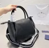 Designer Handbag Leather Hobo Bags Crossbody Tote Bag Women Shoulder Bag Adjustable Splice Letters Striped Nylon Strap Hardware Letter Metal