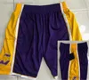 Herrshorts Autentiska broderier Mitchell och Ness basket shorts Vintage Real Stitched Pocket Retro med fickor andningsbara gymträningstrandbyxor