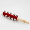 Party Supplies 1PC Sleigh Bells Stick Wooden Hand Held With 21 Christmas Metal Jingles Ball Percussion Musical Instrument Decorations