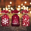 Decorações de Natal 10pcs Papai Noel Merry 2022 Candy Bag Flake Snowstring crocante para o ano em casa 2023 Noel presente