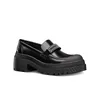 2023 Giyim Kadın Loafers Ayakkabı Patent Deri Tasarımcı Lüksler Sıradan Ayakkabı Nthick Heels Ayakkabı Paris Yeni Moda Beyaz Siyah Nubuck Buzağı Bulfskin Moakin Sneakers