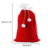 Рождественские украшения Большой размер красный Санта -Клаус подарочные пакеты для шнурки Классический декор сумки