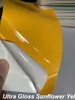 Premium Ultra Gloss Giallo Girasole Adesivo in Vinile Intero Lucido Car Wrapping Pellicola di Copertura con Rilascio d'Aria Iniziale Colla a Bassa Adesione Pellicola Autoadesiva 1.52x20m 5X65ft