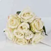 Faux Floral Greenery 1 Букет искусственный цветок розы свадебный букет свадебный свадебный цветы для свадебного украшения. Вечеринка. Flores J220906
