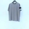 22SS Summer Men Trube Trundy Island Collection Compass Compass Stone Logo Patch Cotton Women Solid Tees Style Fasual 01