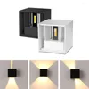 Lampada da parete AIBOO LED Orientabile 12W IP65 Quadrato Impermeabile Interno Esterno Alluminio Veranda Soggiorno