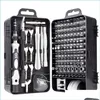 Professional Hand Tool Sets Professional Hand Tool Sets Mini Case For Repair 135 In 1 Screwdriver Set Of Screw Driver Bit Precision M Dhfku