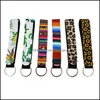 Schlüsselanhänger Neopren-Armband-Schlüsselanhänger Schlüsselanhänger Lanyard Sonnenblumenband mit geteiltem Ring Schlüsselanhänger Schlüsselanhänger Halter Cool Christmas D DHJ2A