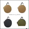 Bolsas de almacenamiento Forma redonda Bolsa para llaves Triangar Hebilla Unidad USB Bolsas para auriculares Cuerpo Llevar auriculares Saco de protección Nueva llegada 4Hya L1 D Dhir3