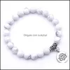 Perlenstränge Lotus-Anhänger-Armband Damen Glamour Kreativer Schmuck – Geschenke für Familie und Freunde Drop-Lieferung 2021 Armbänder Dhselle Dhza3