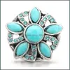 Andere snap -knoop sieradencomponenten hars turquoise 18 mm metalen snaps knopen passen armband bangle noosa drop levering 202 dhseller2010 dh2cu