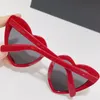 sunglasses for woman Original high quality Designer mens famous fashionable classic retro womens glasses luxury brand eyeglass Red Fashion SL181 heart sunglass
