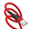 خط كابل بيانات USB المضفر 5 فولت 3A لنظام Android Micro V8 Type C الهاتف المحمول Type-C Cables شحن سريع بدون حزمة