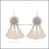 Other Bohemian Flower Tassel Earrings For Women Casual Jewelry Fringe Dangle Drop Earring Ear Hook Hanging Gift G602S F Delivery 2021 Dh1Og