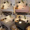 Tischdecke aus Baumwolle und Leinen im nordischen Stil, Netz, rot, Mädchen, Schreibtisch, Kaffee, rechteckig, Café-Abdeckung 220906
