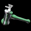 Accessoires pour fumer Pipe à eau en silicone Narguilé Dab Rigs Bongs en verre 7 '' Marteau barboteur