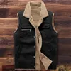 Gilets pour hommes Gilet en velours d'agneau pour hommes, gilet en polaire, sans manches, tendance automne-hiver, en cachemire, chaud et épais, vestes sans manches 220907