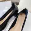 Жемчужная пряжка декоративные необработанные туфли среднего каблука