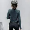 レディースジャケット秋の女性キラキラスコーポーティングショートメスファッションロングスリーブデザインセンスセクシーボトムシャツ220907