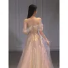 2022 lovertjes avondjurken v nek kanten appliques kristal uit schouder formele prom jurk feestjurken