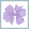 Pinzas para el cabello Barrettes Baby Girls Hair Bows Pinzas de cocodrilo 3 pulgadas Grosgrain Ribbon Fashion Barrettes para bebés Toddler Carshop2006 Dhbd8