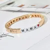 Bedelarmbanden zmzy gouden kleur pulseira mama meisje meisje familie armband metalen stenen armbanden voor vrouwen sieraden femme love berloque