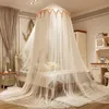Mosquito Net Children's Princess Style's Princess Style 1,8 2,2 metri Materiale in fibra di poliestere lunghi Multi-colore opzionale