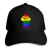 Bérets Casquettes de baseball pour adultes LGBT Pride Flag Fist Casquette Trucker Hat Réglable Peaked Sandwich Chapeaux Sports Outdoors Cap Papa