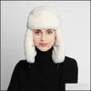 Chapeaux De Trappeur Hommes Femmes Chapeau D'hiver Avec Oreillettes Oreillettes Ushanka Chapeaux Femme Fausse Fourrure Chaud Cap Homme En Plein Air Ski Cyclisme Casquettes Drop D Dhgcy