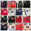 Jerseys de basket-ball rétro cousus Rodman 91 Dennis Kukoc 7 Toni Rose 1 Derrick rouge blanc noir de haute qualité Taille S-xxxl001