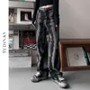 Jeans pour femmes Yedinas Tie Dye Denim Pantalons Femmes Jeans à jambes larges Taille haute Jeans noirs Pantalons gothiques Jean Boyfriend Femme 90s Streetwear 2021 T220825