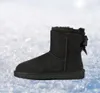 Kvinnor Stövlar Snow Boots Ankel Bowtie Kort Mini Australia Classic Knä Lång Vinter Designer Bailey Bow Svart Grå Kastanj Red Hot Wgg